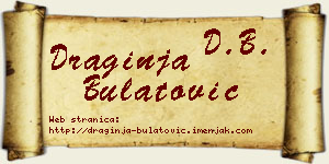 Draginja Bulatović vizit kartica